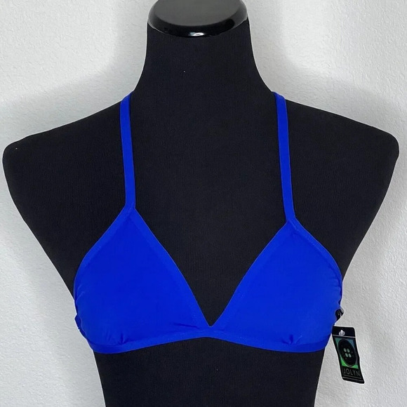 Jolyn Bikini Swim‎ Top Triangle XS Blueberry Blue New with tags - Picture 1 of 5